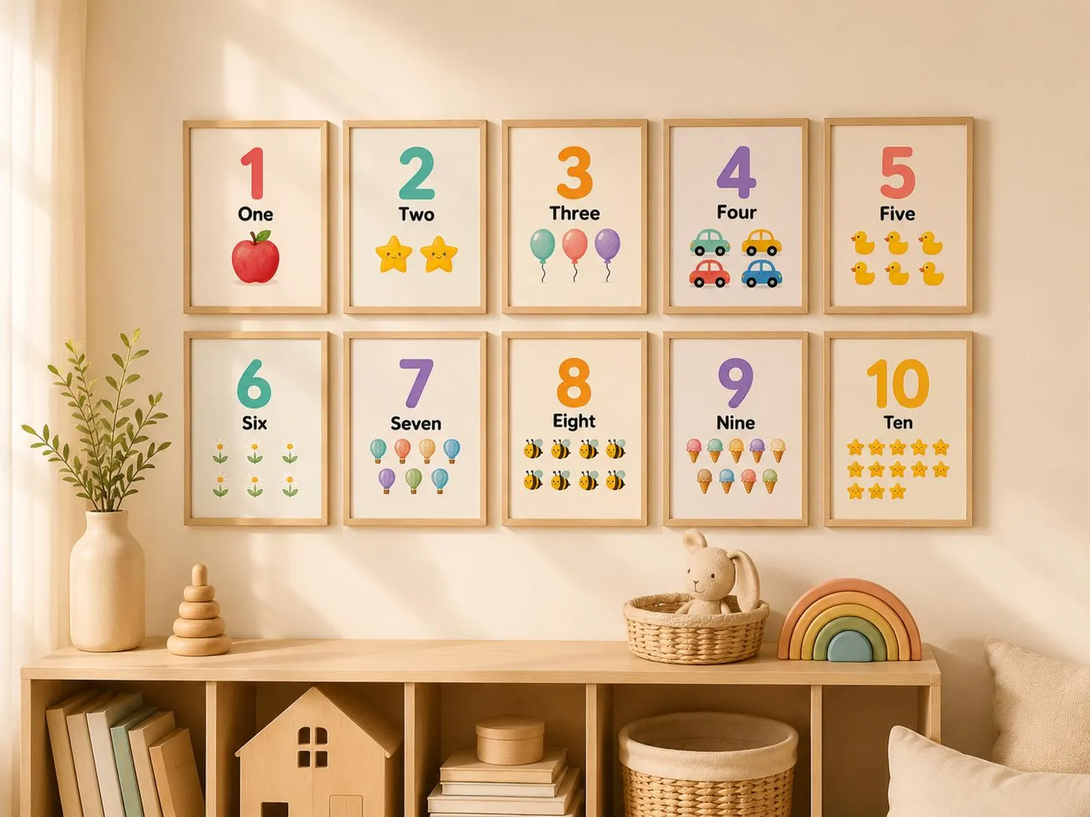 CuteLearner printable Numbers 1-20 Flash Cards Printable | Preschool Learning | Home Counting Activity | Toddler Math Flashcards | Kindergarten Printable | PDF — preview 6